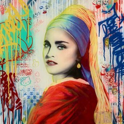 Material Girl by Srinjoy - Mixed Media sized 24x24 inches. Available from Whitewall Galleries